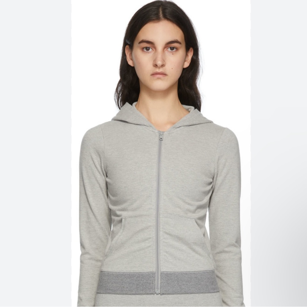 NWT Skims OUTDOOR BASICS ZIP UP HOODIE | HEATHER GREY